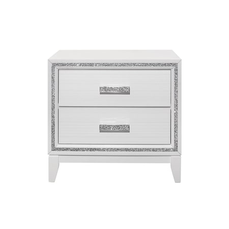 Global Furniture Usa Transitional Glam  Lily White Nightstand 1263